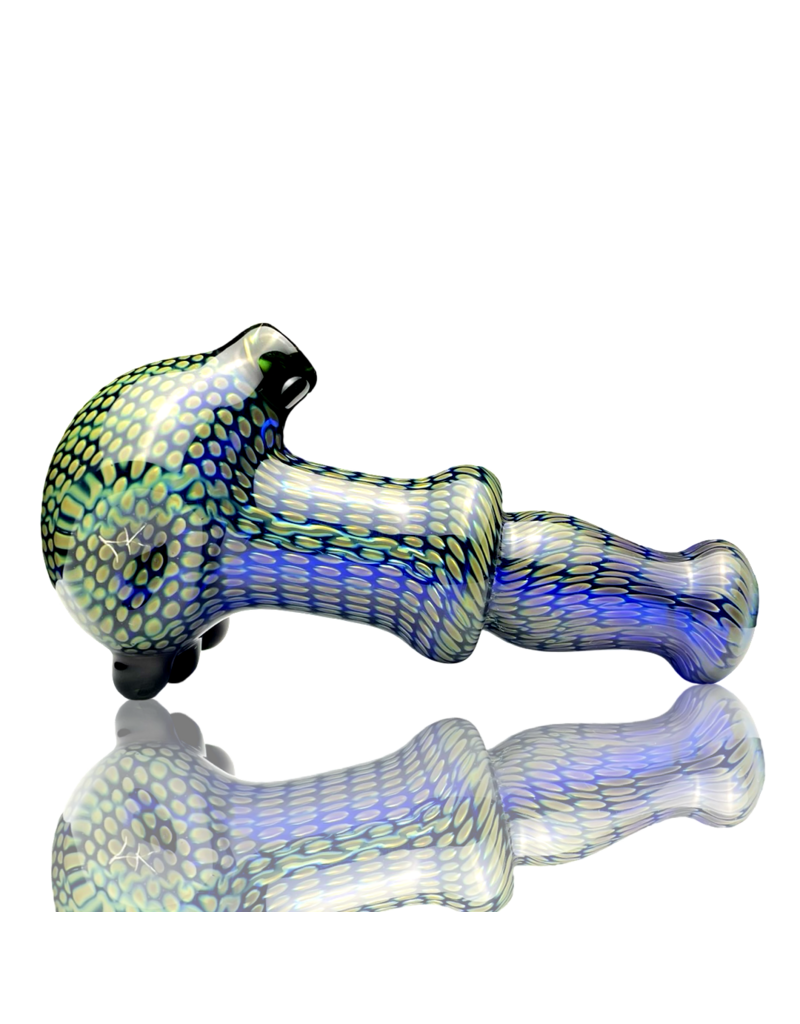 Firekist Glass LG Fume on Cobalt Snakeskin Pipe Firekist