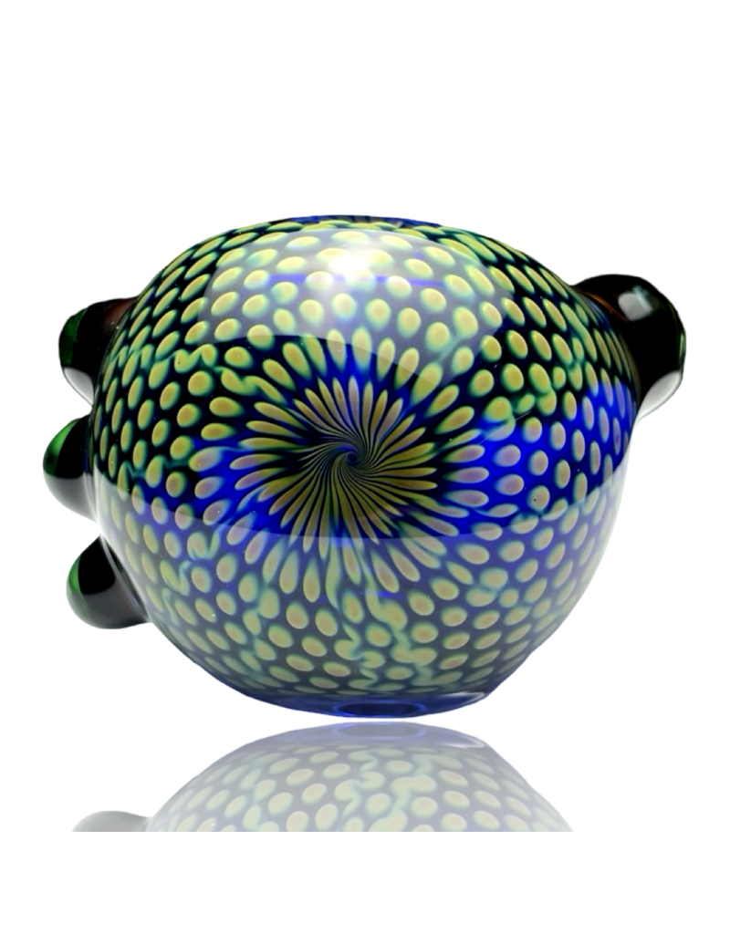 Firekist Glass LG Fume on Cobalt Snakeskin Pipe Firekist