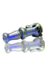 Firekist Glass LG Fume on Cobalt Snakeskin Pipe Firekist