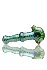 Firekist Glass LG Green & Fume Snakeskin Pipe Firekist