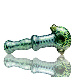 Firekist Glass LG Green & Fume Snakeskin Pipe Firekist