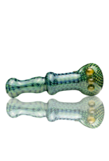 Firekist Glass LG Green & Fume Snakeskin Pipe Firekist