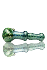 Firekist Glass LG Green & Fume Snakeskin Pipe Firekist