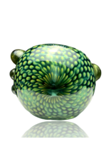 Firekist Glass LG Green & Fume Snakeskin Pipe Firekist