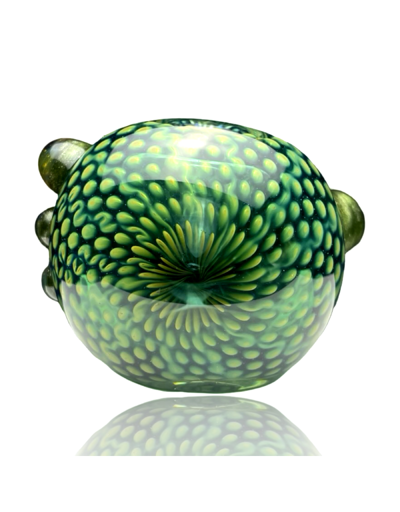 Firekist Glass LG Green & Fume Snakeskin Pipe Firekist