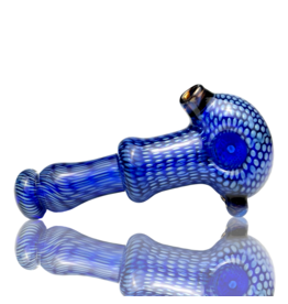 Firekist Glass LG Blue & Fume Snakeskin Pipe Firekist