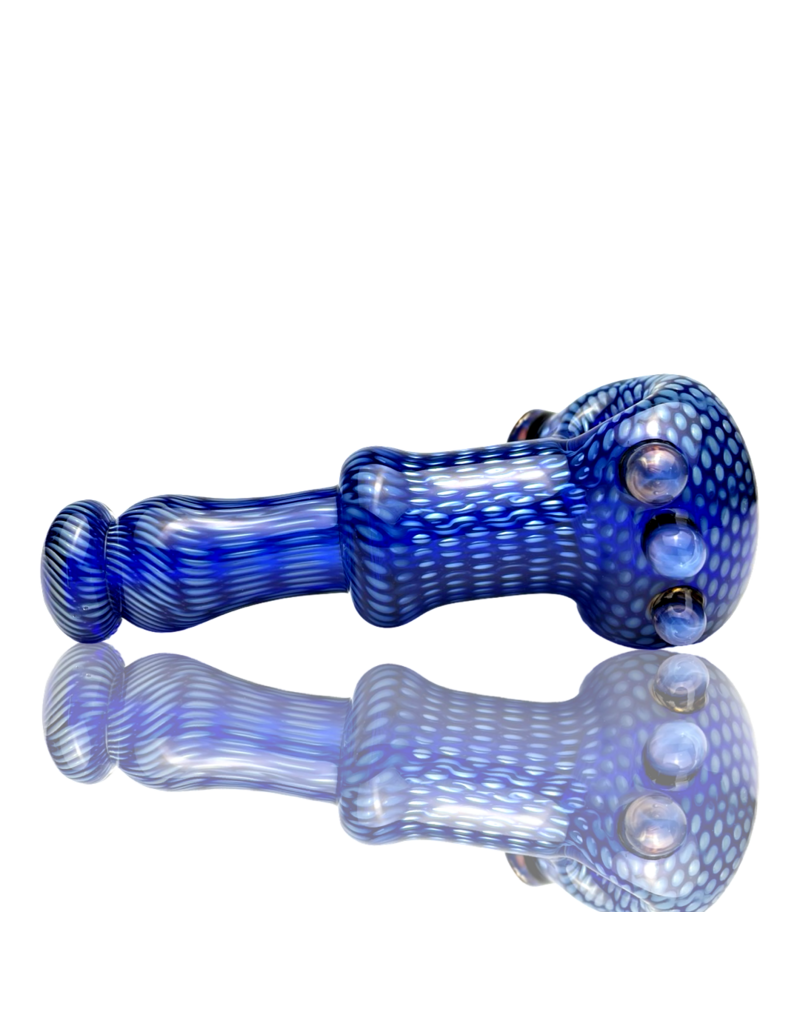 Firekist Glass LG Blue & Fume Snakeskin Pipe Firekist