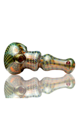 Firekist Glass LG Amber & Fume Snakeskin Pipe Firekist