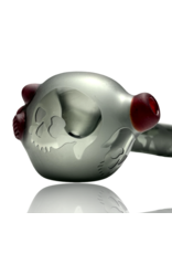 Evan Cals Sandblasted Smoke Color Skull Pipe Evan Cals