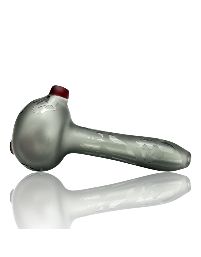 Evan Cals Sandblasted Smoke Color Skull Pipe Evan Cals