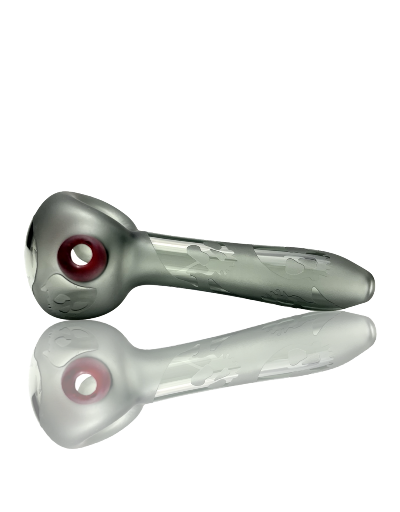 Evan Cals Sandblasted Smoke Color Skull Pipe Evan Cals
