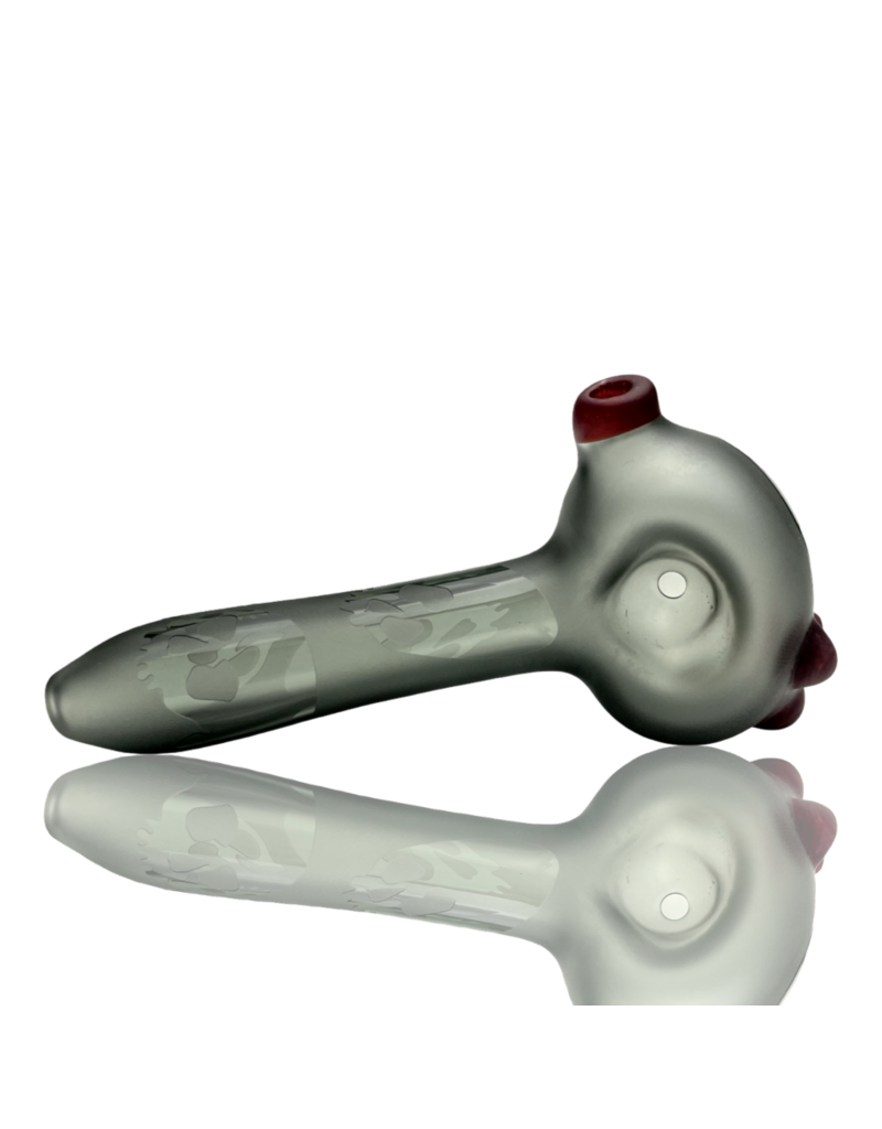 Evan Cals Sandblasted Smoke Color Skull Pipe Evan Cals