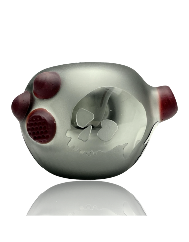 Evan Cals Sandblasted Smoke Color Skull Pipe Evan Cals