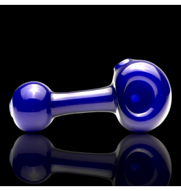 Cobalt Frit Over White Frit Lollipop Pipe Mike OConnor