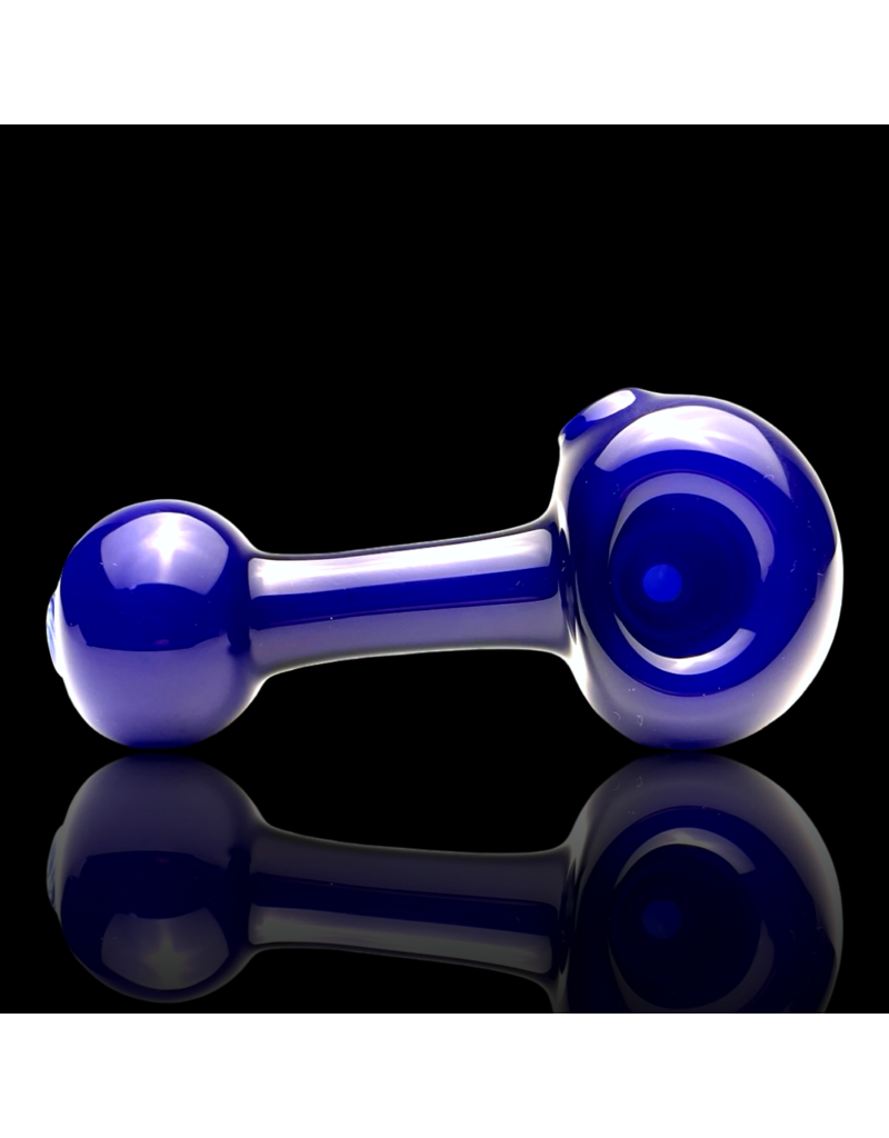 Cobalt Frit Over White Frit Lollipop Pipe Mike OConnor