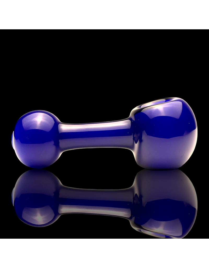 Cobalt Frit Over White Frit Lollipop Pipe Mike OConnor