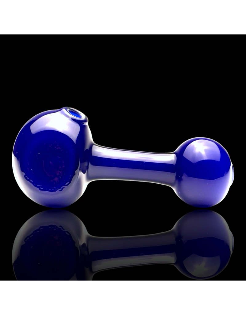 Cobalt Frit Over White Frit Lollipop Pipe Mike OConnor