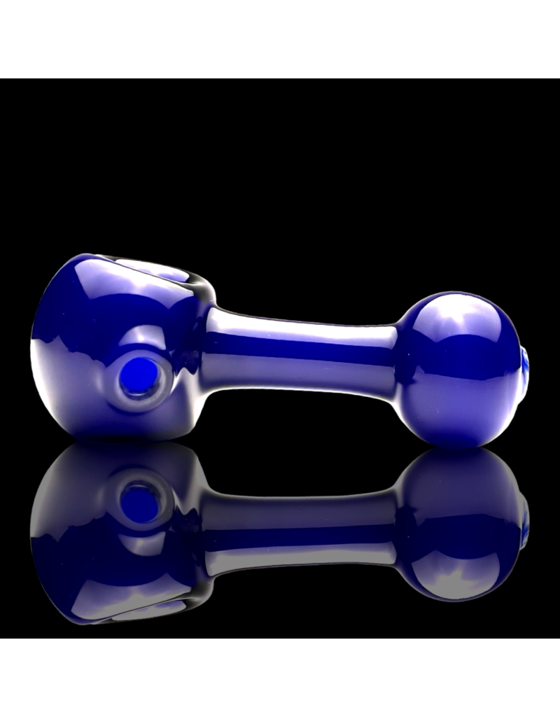 Cobalt Frit Over White Frit Lollipop Pipe Mike OConnor