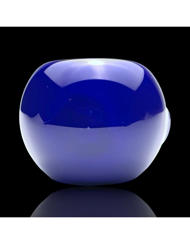 Cobalt Frit Over White Frit Lollipop Pipe Mike OConnor