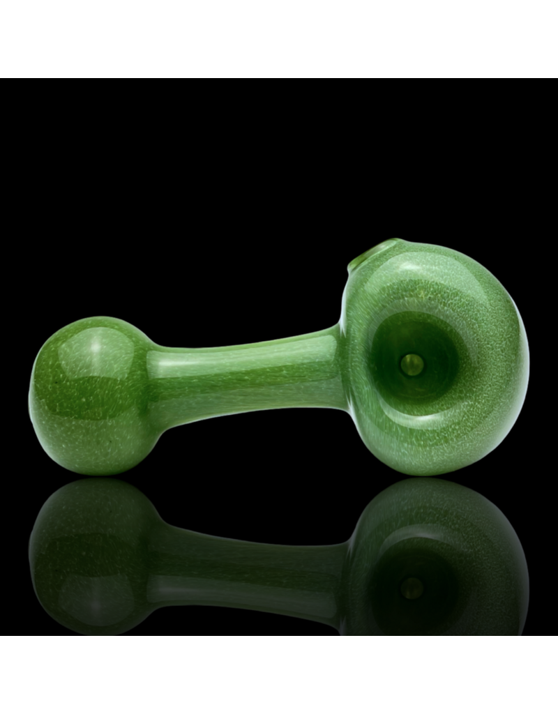 ISO Solid Green Frit Lollipop Pipe by Mike O'Conner