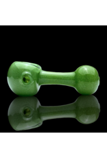 ISO Solid Green Frit Lollipop Pipe by Mike O'Conner