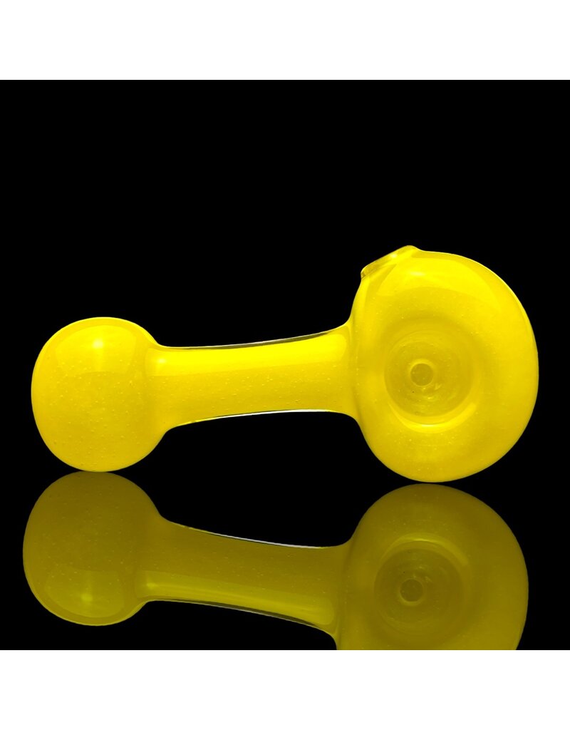 ISO Yellow Frit Lollipop Pipe by Mike O Connor