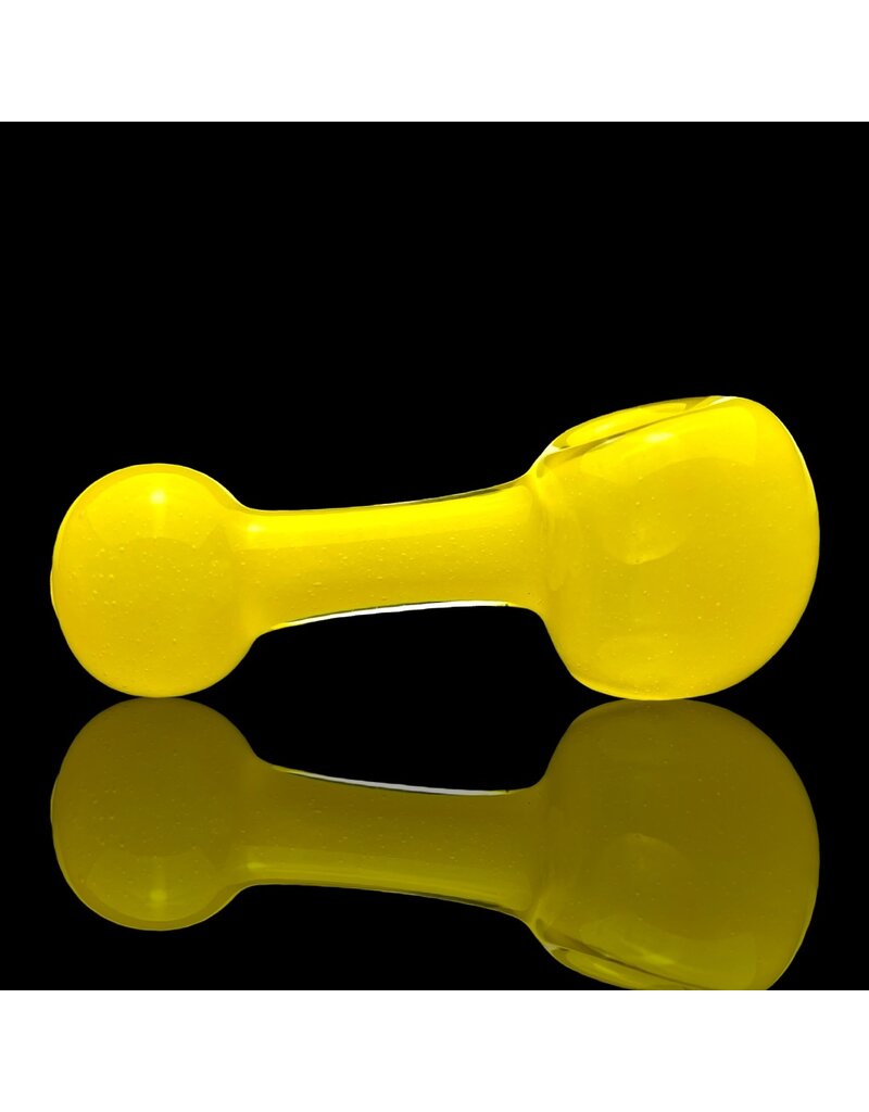 ISO Yellow Frit Lollipop Pipe by Mike O Connor