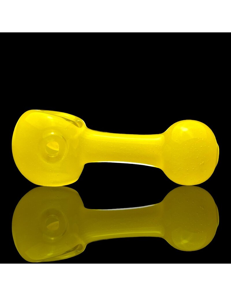 ISO Yellow Frit Lollipop Pipe by Mike O Connor