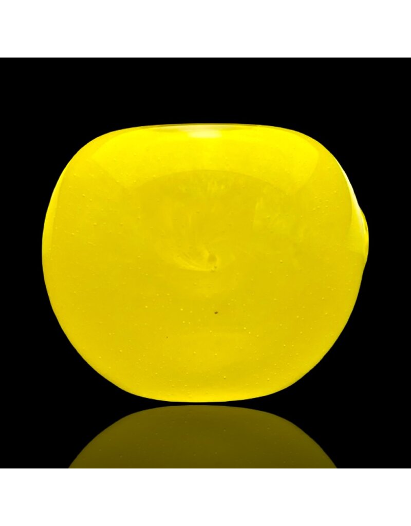 ISO Yellow Frit Lollipop Pipe by Mike O Connor