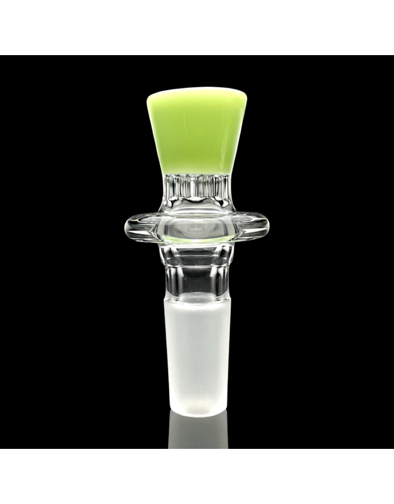 14mm MILKY Green 7-Hole Honeycomb Disc Slide Blazing Blue