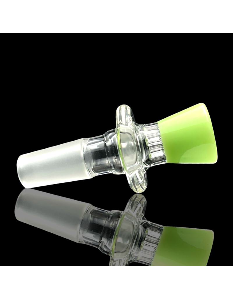 14mm MILKY Green 7-Hole Honeycomb Disc Slide Blazing Blue