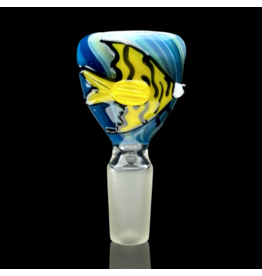 14mm Yellow Fish Slide Waynes Glass