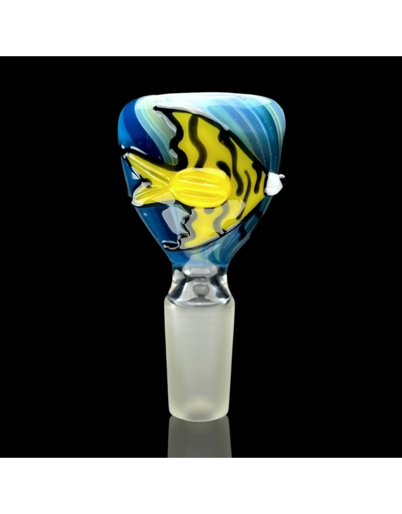 14mm Yellow Fish Slide Waynes Glass