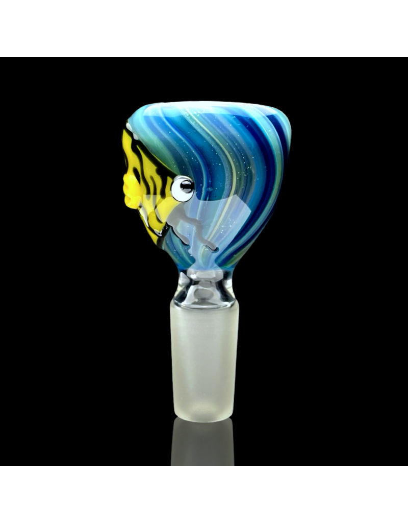 14mm Yellow Fish Slide Waynes Glass