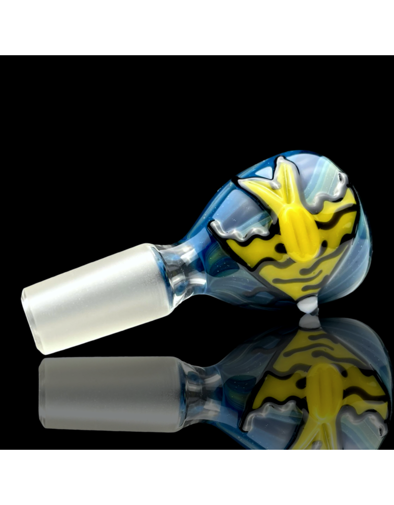 14mm Yellow Fish Slide Waynes Glass