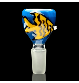 14mm Orange Fish Slide Waynes Glass