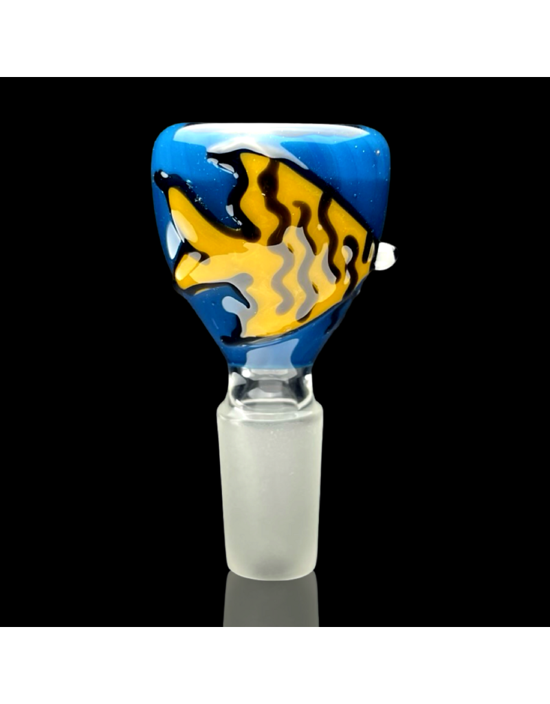 14mm Orange Fish Slide Waynes Glass