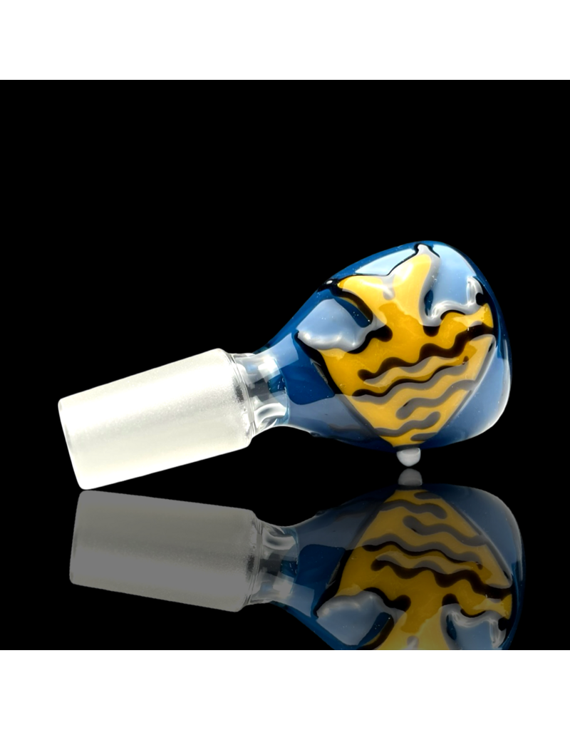 14mm Orange Fish Slide Waynes Glass