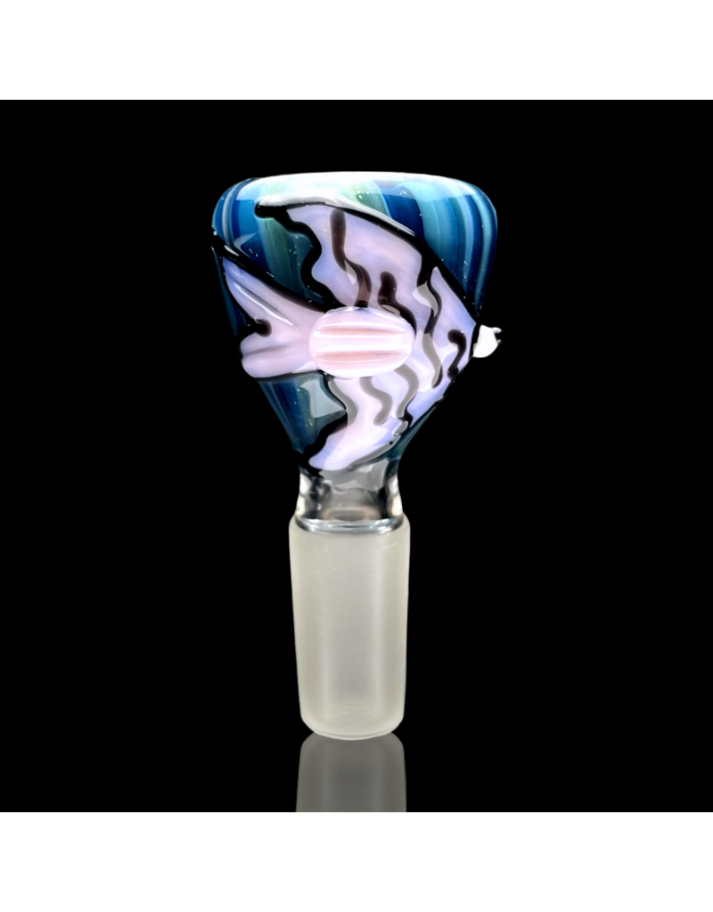 14mm Purple Fish Slide Waynes Glass
