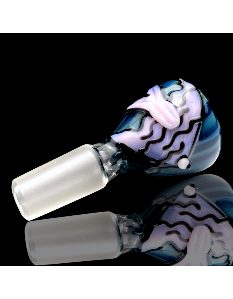 14mm Purple Fish Slide Waynes Glass