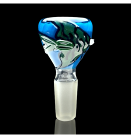 14mm Green Fish Slide Waynes Glass