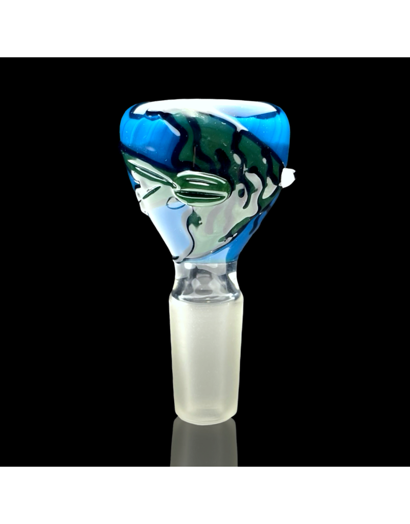 14mm Green Fish Slide Waynes Glass