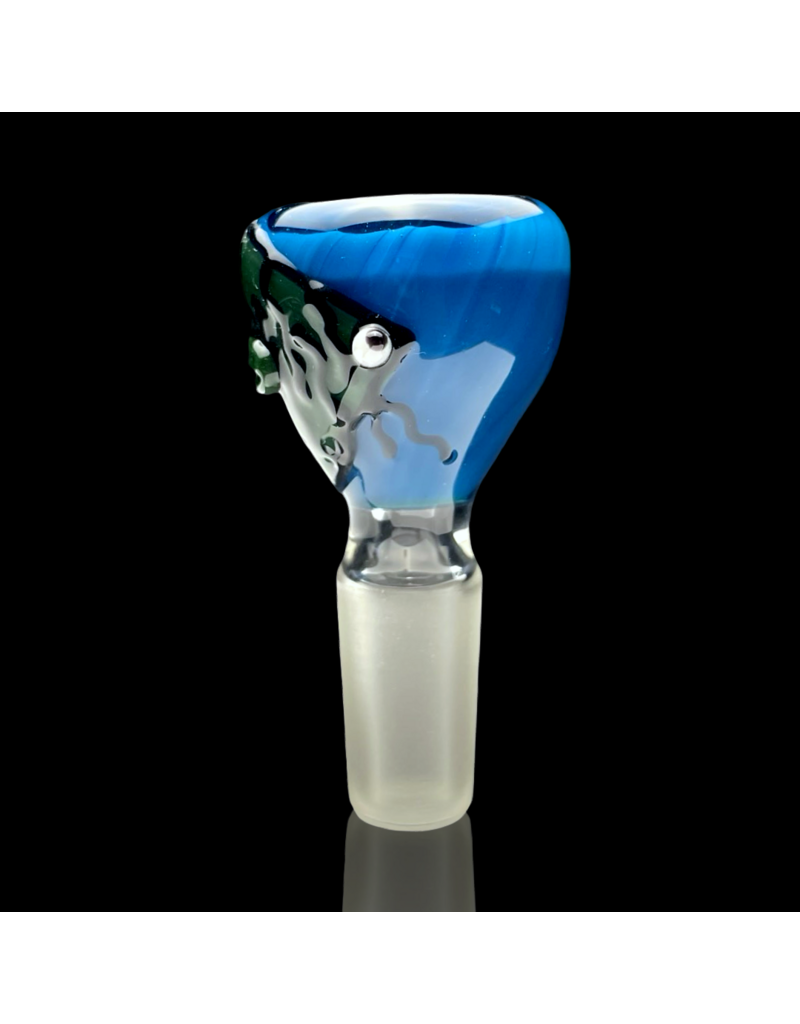 14mm Green Fish Slide Waynes Glass