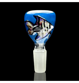 14mm Amber Purple Fish Slide Waynes Glass