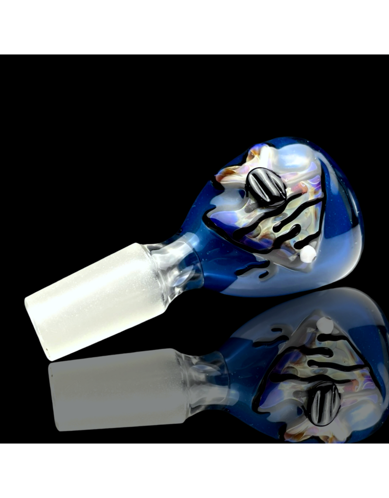 14mm Amber Purple Fish Slide Waynes Glass
