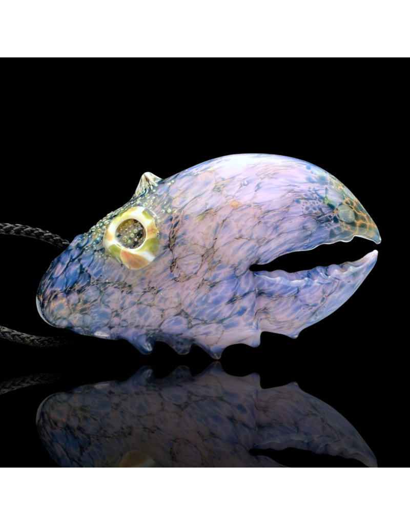 Mrs Claws Pink & Blue Hard Shell Barnacle Claw Pendant
