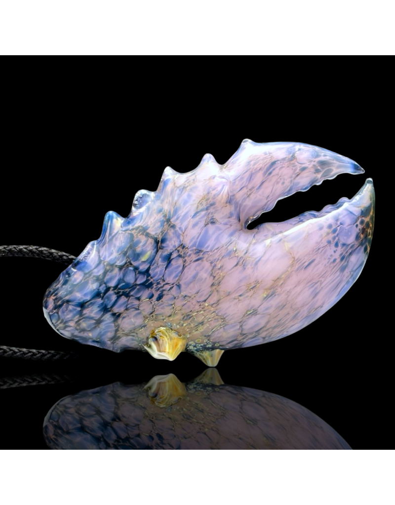 Mrs Claws Pink & Blue Hard Shell Barnacle Claw Pendant