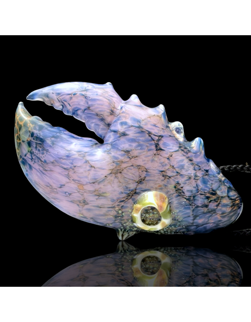 Mrs Claws Pink & Blue Hard Shell Barnacle Claw Pendant