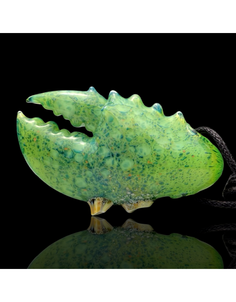 Mrs Claws Bright Green Hard Shell Barnacle Claw Pendant