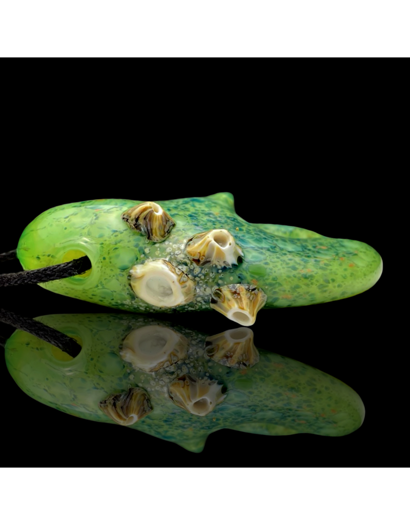 Mrs Claws Bright Green Hard Shell Barnacle Claw Pendant